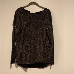 Michael Kors Top,Gold and Black, M